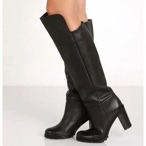 Seychelles, Over the Knee lugg Boots, Black, 7.5